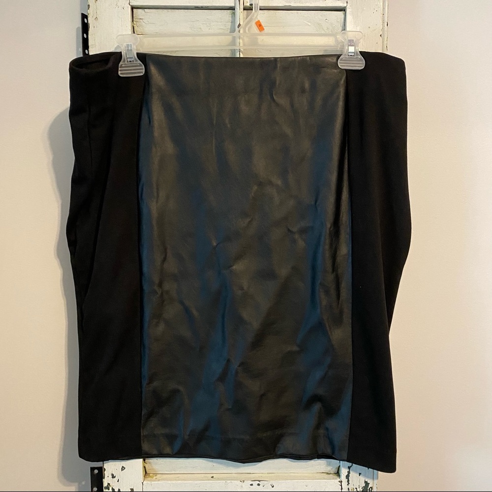 George black leather look pencil skirt